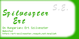 szilveszter ert business card